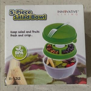 Brand New: Innovative Living Green 5-Piece Salad Bowl